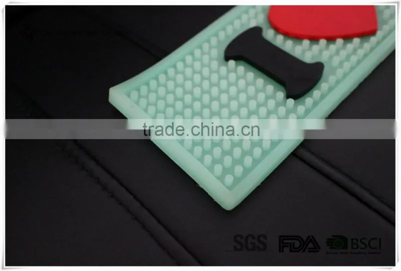 Light in the Dark high quality PVC rubber bar mat
