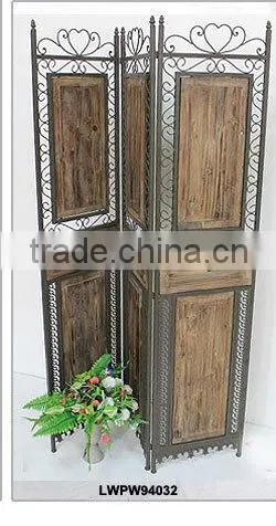 "Paris" Vintage 4 Panel Folding Room Divider Partition
