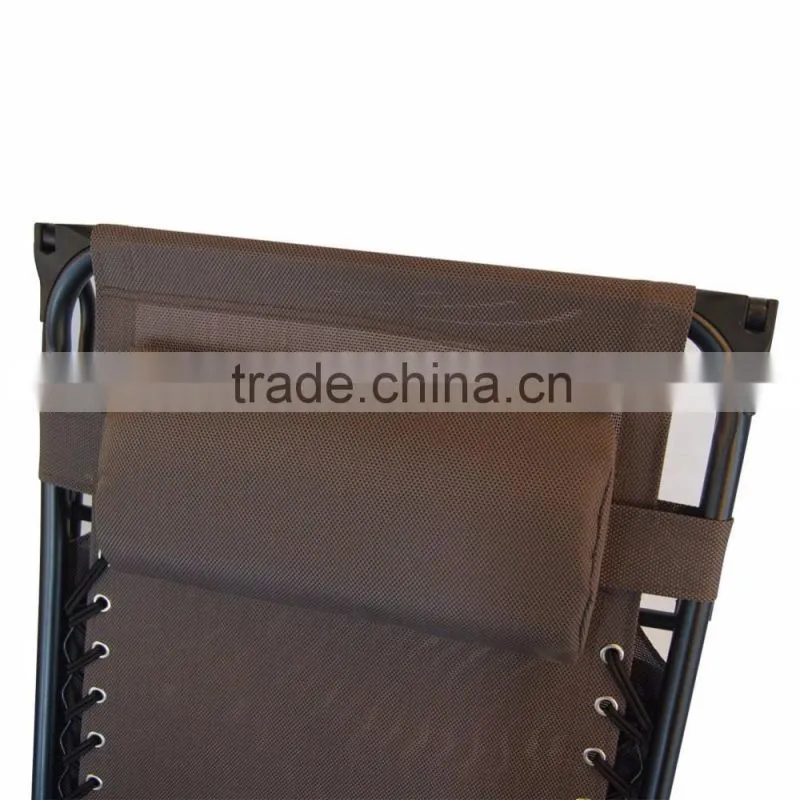 Brown Folding Reclining Pool Sun Deck Chair With Canopy And Table