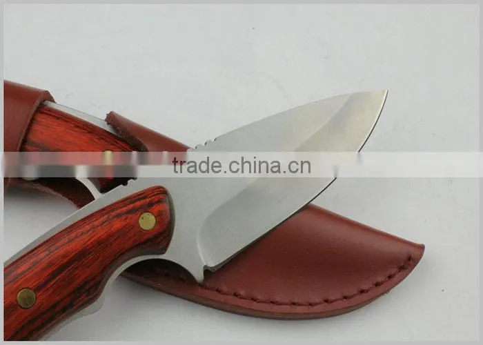 OEM Outdoor Hunting Knife with Wood Handle
