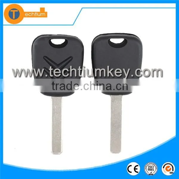 transponder car keys fobs blank for Citroen c3 c2 key cover fob case blank key shell with 307 VA2 blade NO groove on blade