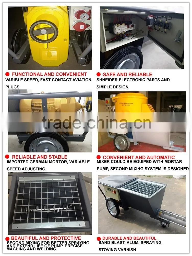 Cheap efficient BIG capacity wall cement mortar pump with best price