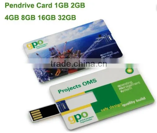 High quality plastic credit card usb flash drive with your logo