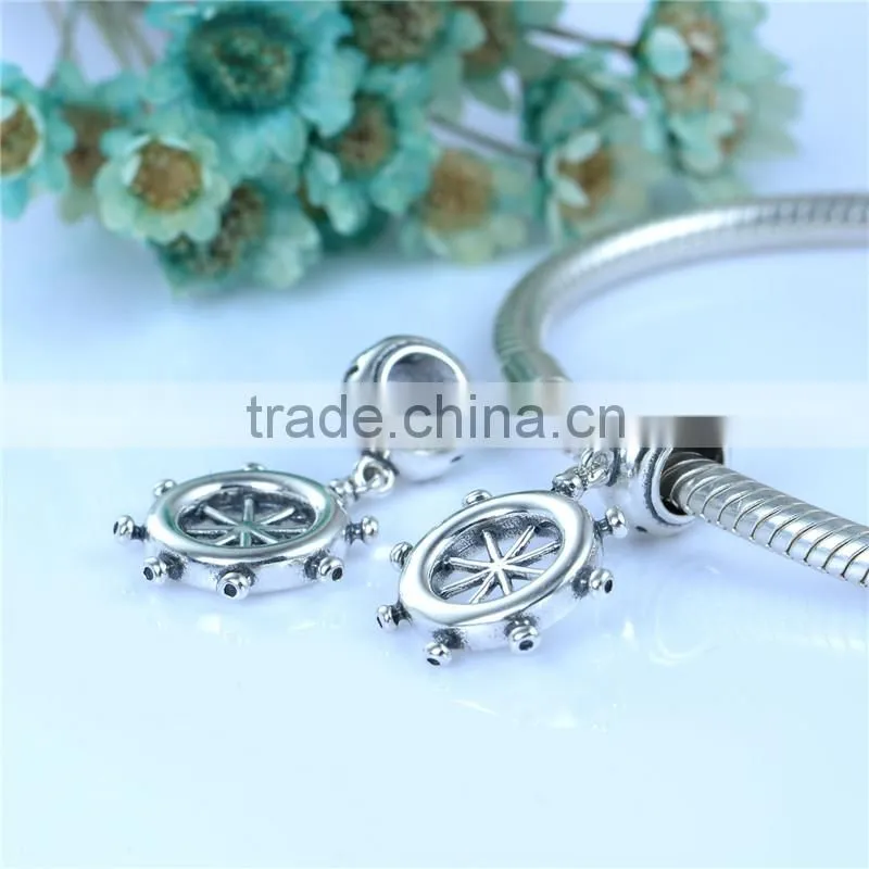 Sailor's Gift Ship Rudder Shaped Solid Silver Pendants