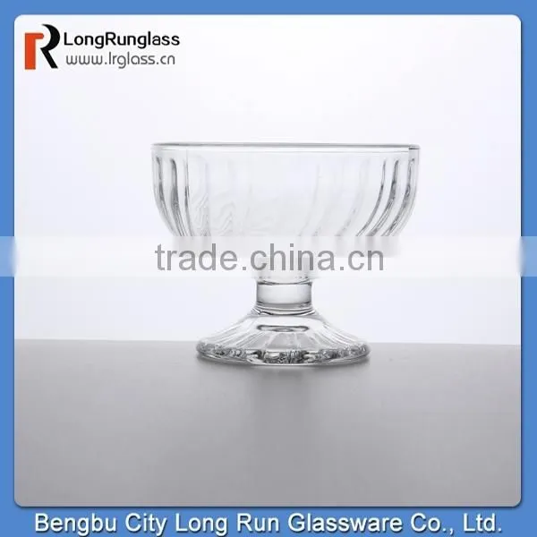 LongRun 200ml hot new products for 2015 grace elegant barware ice cream cup dessert Glass bowl manufacture