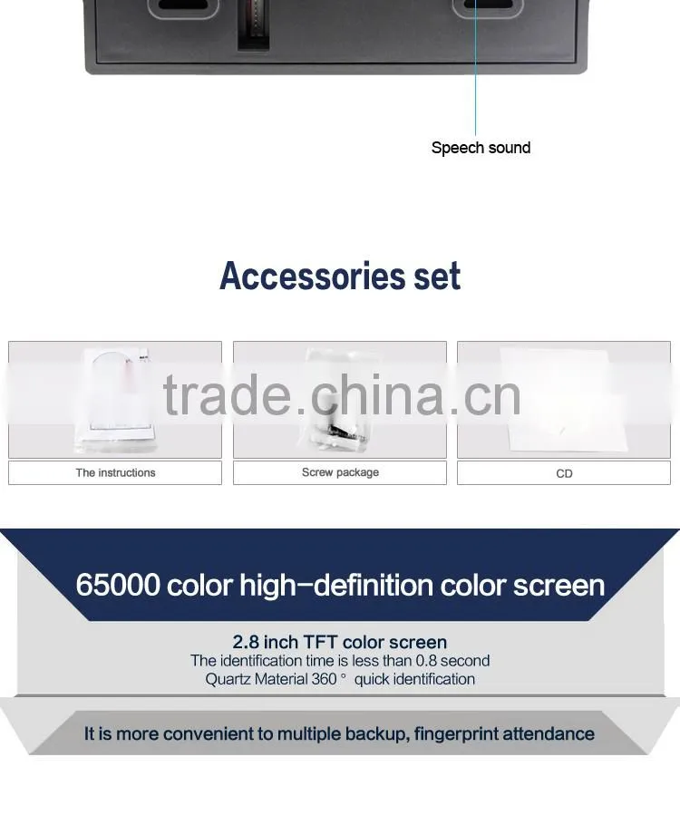 Ocean OC028 Finger Print Machine Biometric Time Attendance Employee Time Clock