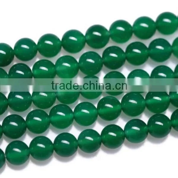 12mm natural round smooth green agate loose beads