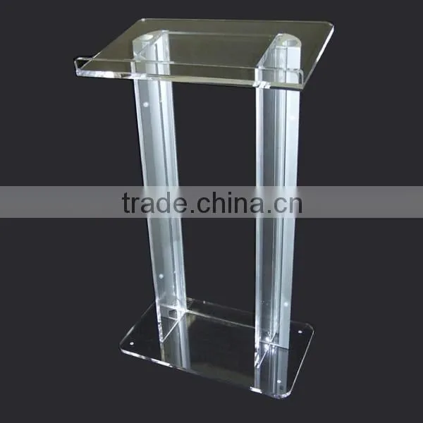 Modern design clear acrylic podium pulpit lectern with cheap price and high quality