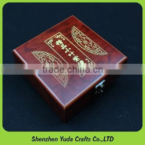 Logo printing luxurious wooden display case custom small MDF box