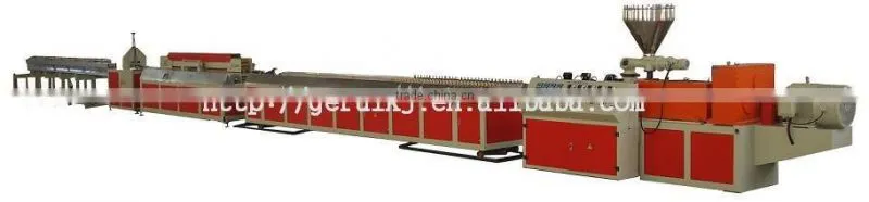 PVC profile extrusion line