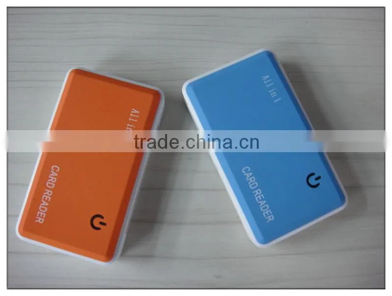 2015 best selling all in 1plastic colorful card reader writer with 4 ports(OS-CR114)
