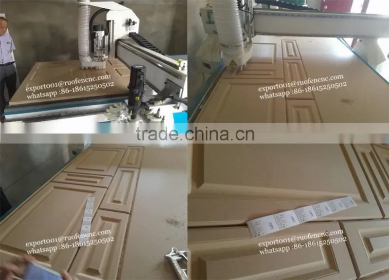 philicam China multi spindle cnc wood carving router for mdf door