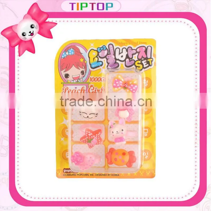 Christmas gift Wholesale Fashion Lovely Resin Plastic Ring For Kids with Pvc Card Packing