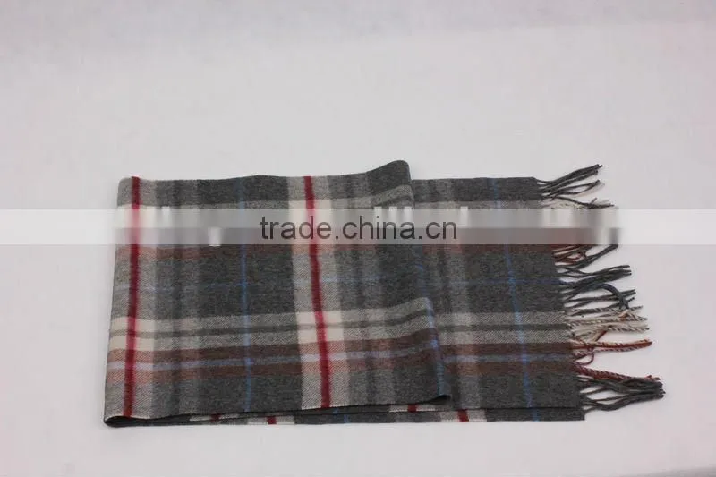 checked Cashmere Scarf scarfs/mufflers