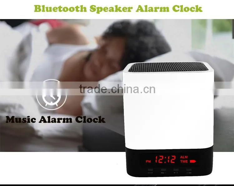 TLS28 mini fm function led time display blue tooth speaker with built-in mic
