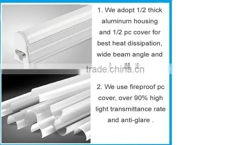 2016 latest Standard USA Light Tubes,t5/t8, 216LEDs ,2835 SMD Led Fluorescent ,