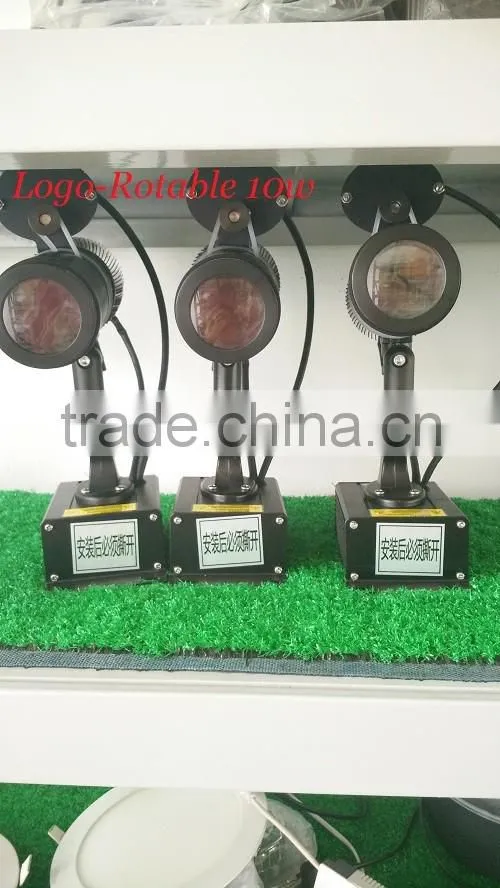 2016 China best selling hot style 10w Logo-rotable LED logo projector lights,high heat disipation,high definition