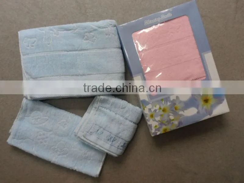 baby towel gift set 3 IN 1,box packing baby set HL5038