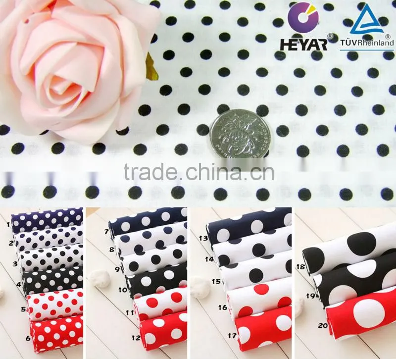 wholesale cotton polka dot satin dress fabrics