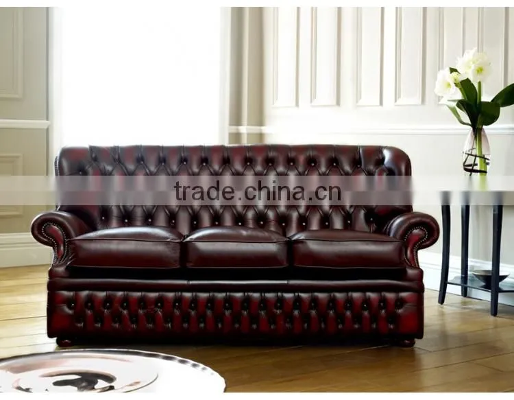 English Style Leather Sofa