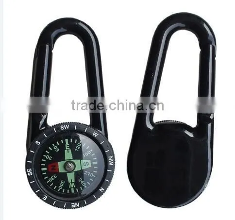 Metal Carabiner Compass with turntable