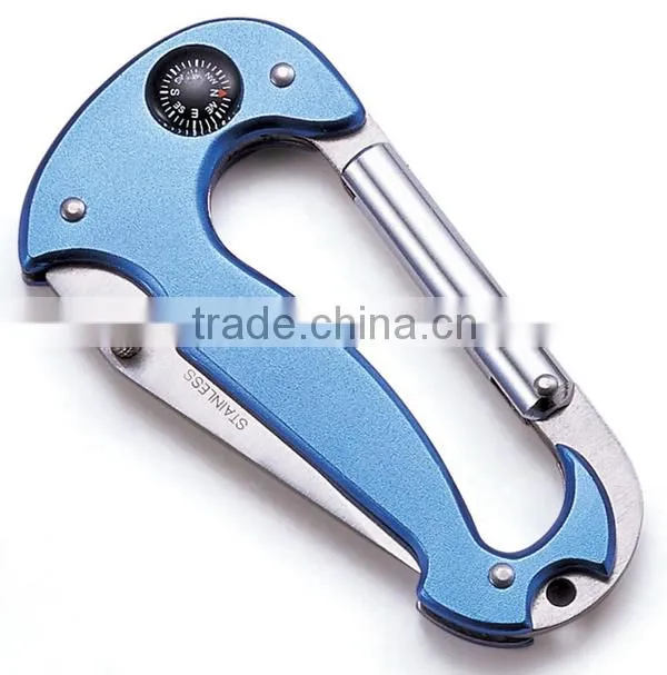 With Bottle Opener Multifunction Aluminum Carabiner Hook