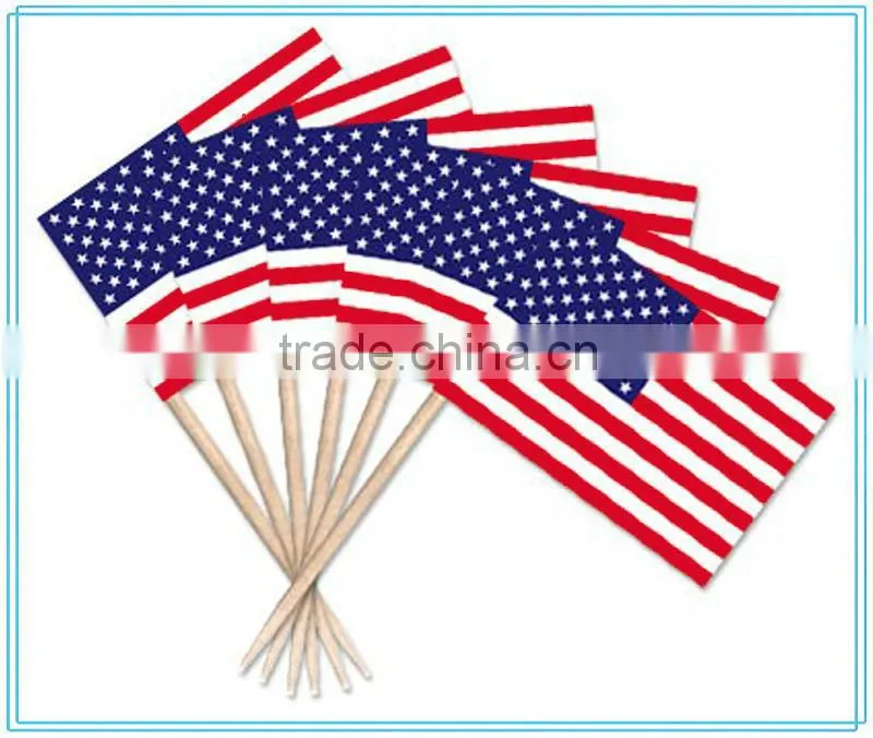 different colors and styles flag toothpick for party