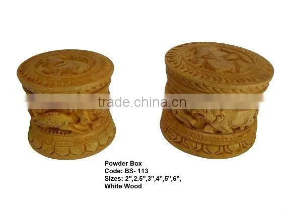 wooden handmade carved candle holder, candle stand wood craft elephant carving handicraft india