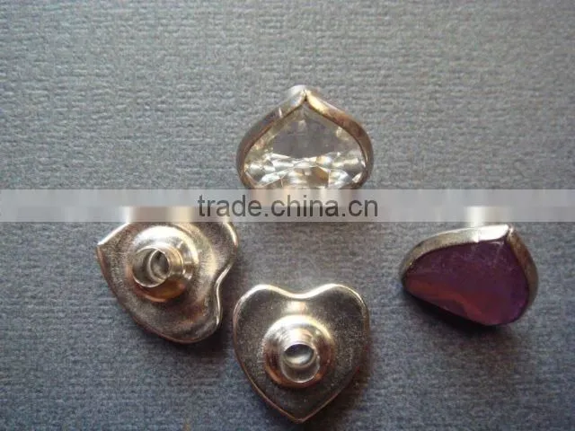 fashion garment accessories factory price 21mm Nickle free white and Lead free stone Nail