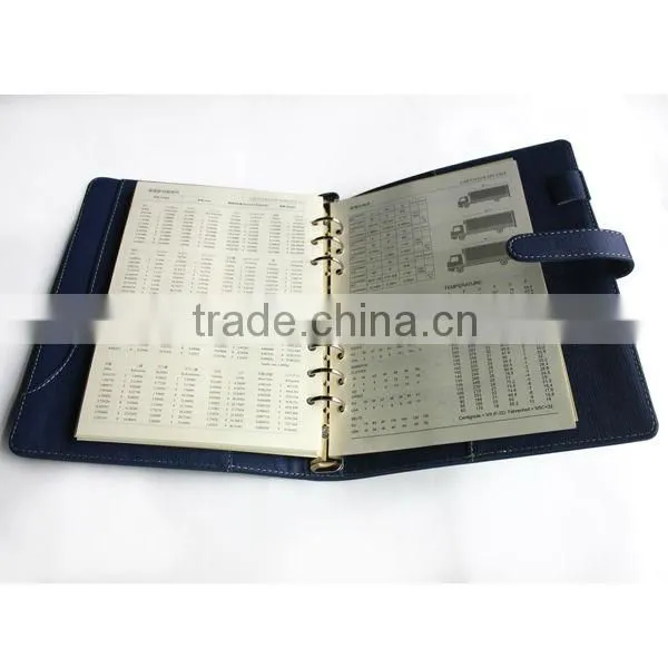 High quality hardcover loose-leaf soft PU notebook