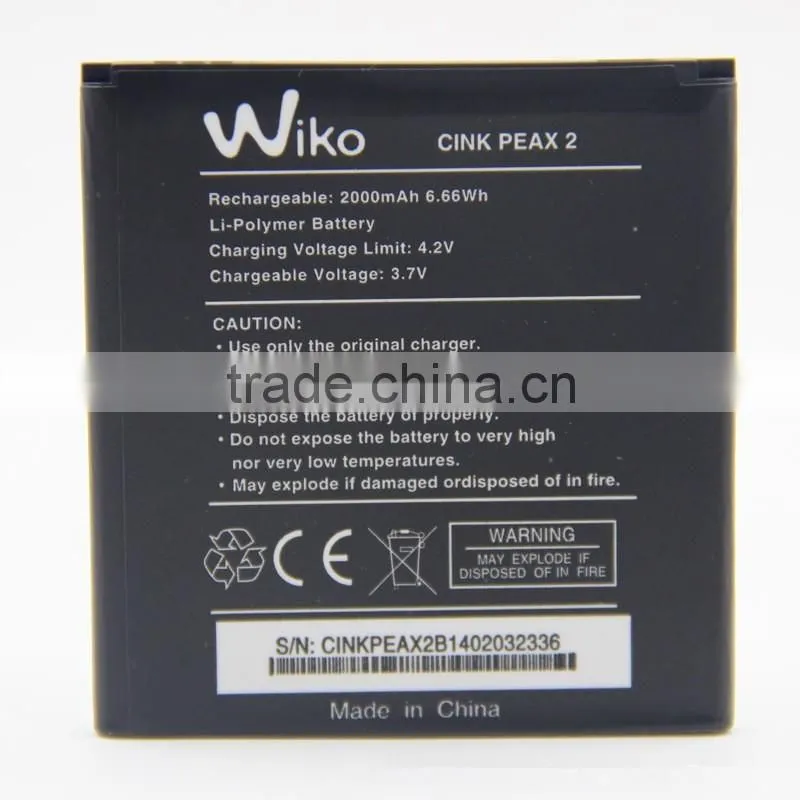2000mah Li-ion Spice Mobile Battery for Wiko Rainbow Cink Peax 2