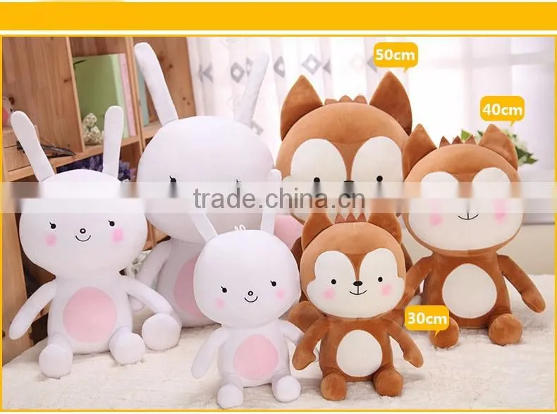 Korea style brown fox with white rabbit dall Korea Descendants of the sun toy Stuffed Dalls