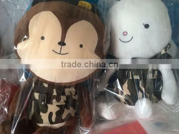 2016 fashion new fox rabbit with military uniform toy Descendants of the sun dolls