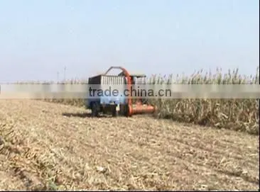 tractor drive fresh corn stalk harvester