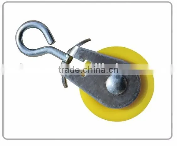 HS-P38 China manufacture galvanized iron nylon cable pulley for sale