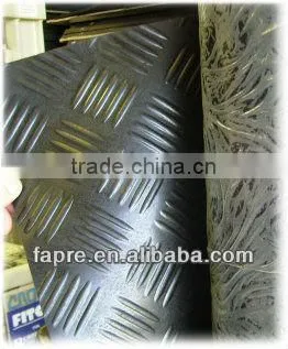 Black Anti-slip Checker Pattern Rubber Mats(Panchas Caucho)