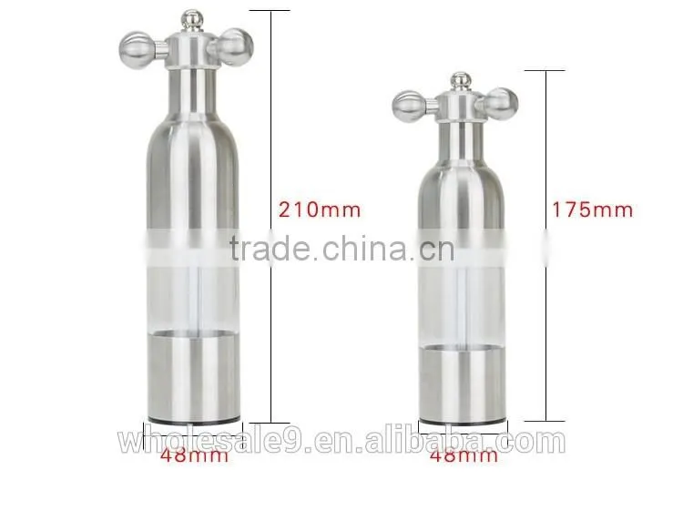manual stainless steel Pepper grinder mill kitchen tools glass Pepper grinder