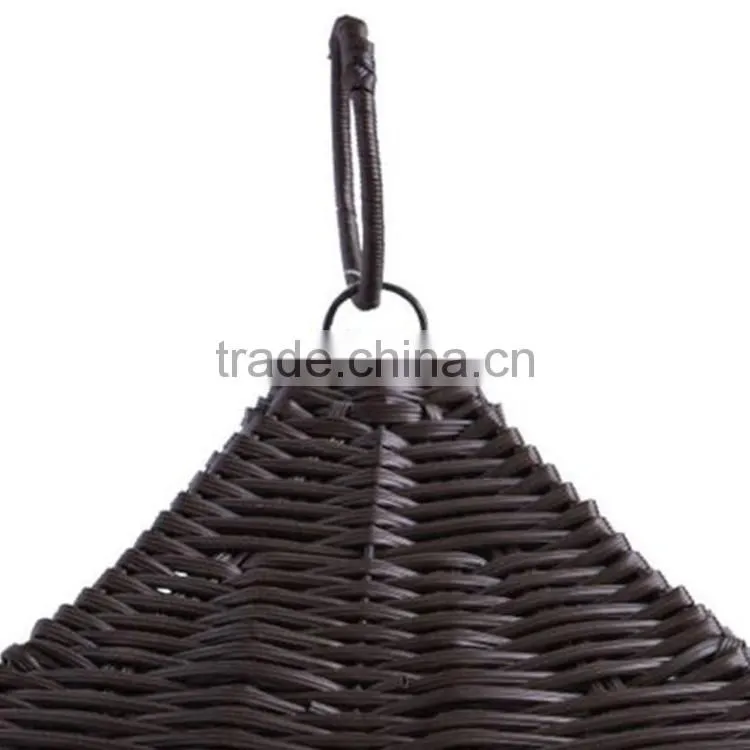 New resin wicker woven mini hanging style cheap wholesale bird houses