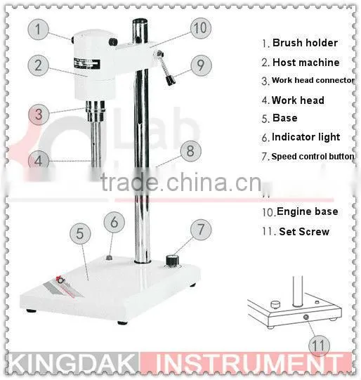 KD200L-P/ KD200L-H/ KD300L-H Laboratory Dispersing Homogenizer / Laboratory High Shear Homogenizer
