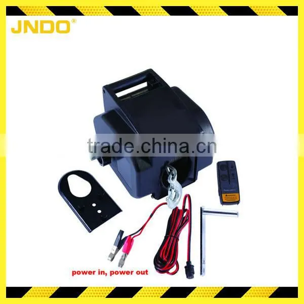 Hauling Pulling Pull Trailer 12V 2000Lbs Electric Recovery Boat Winch