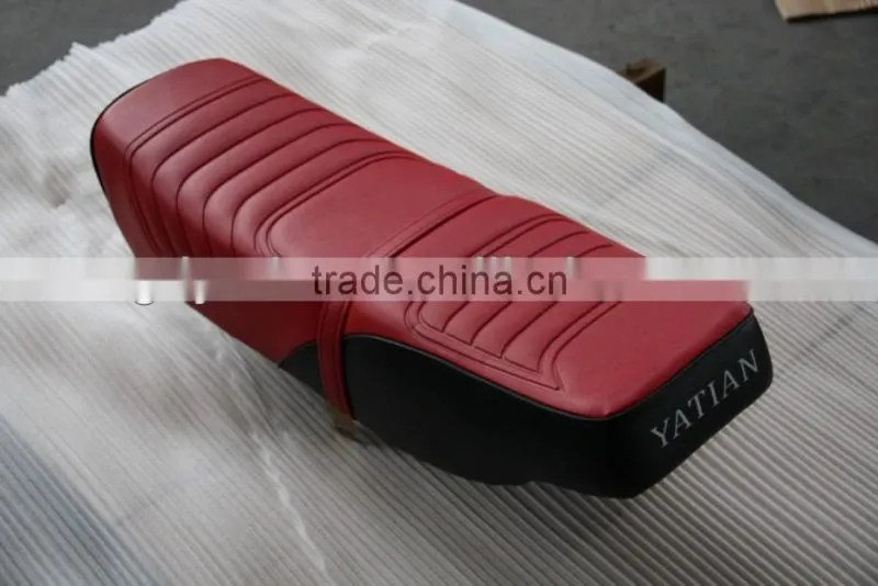 Top quality hot sale red leather motorbike seats cushion for motorcycle