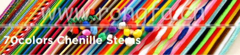 Two and Four Bump Assorted Color Packing Chenille Stem
