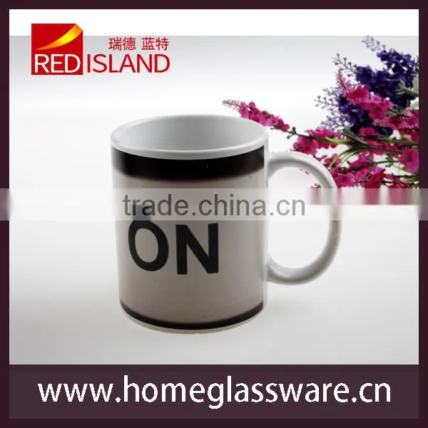 creative temperature off on switch color changing mug magical ceramic cups