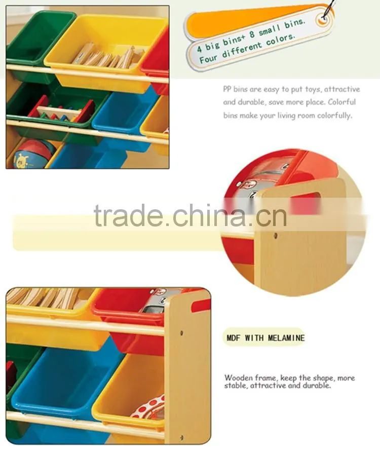 winsome design E1 MDF rolling Kids storage bins for toys