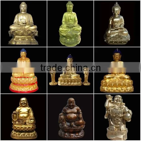 Gold-filled Brass Laughing Buddha Statue