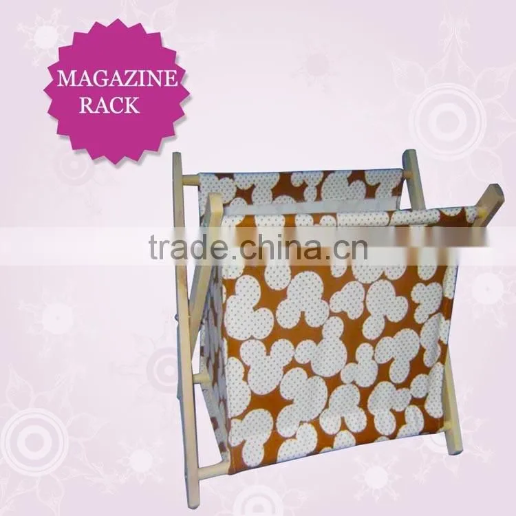 Wholesale oak wooden magazine race, antique wooden newspaper rack