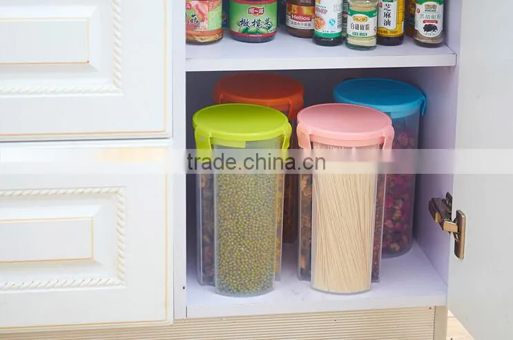 Wholesale Stock Kitchen Seal Dustproof Moistureproof 3 Lattices Fresh Barrel Food Bucket