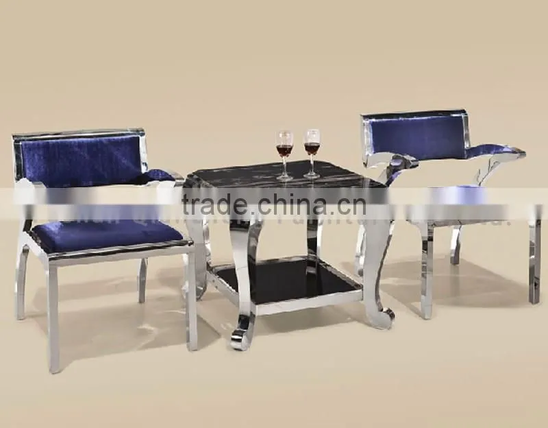 Most popular black color termpered glass side table