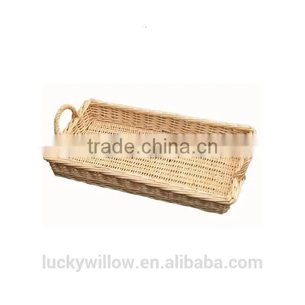 Large Wicker Shallow Tray Basket