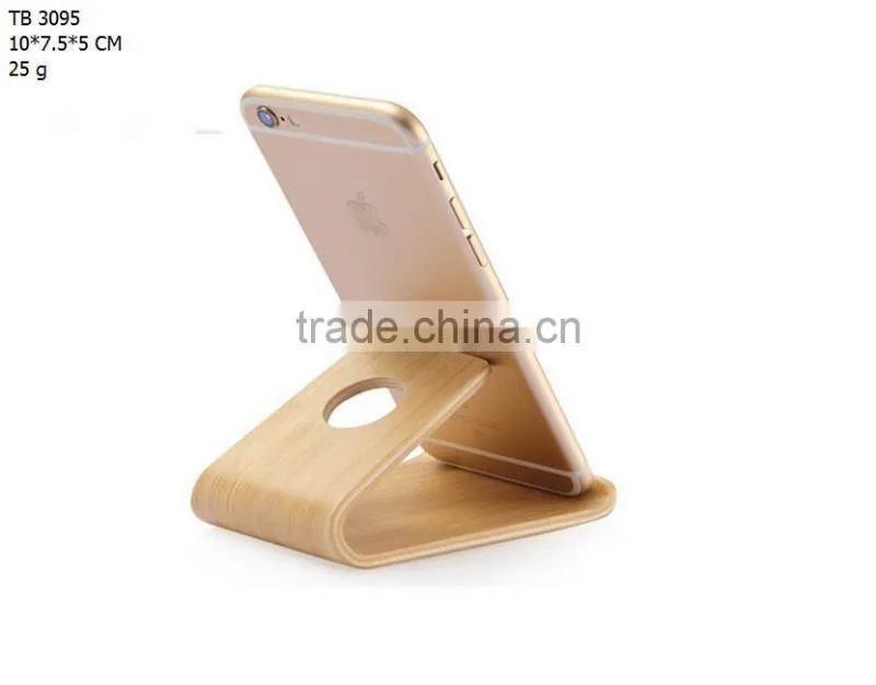 Black Walnut Wooden Table Stand Desktop Phone Holder